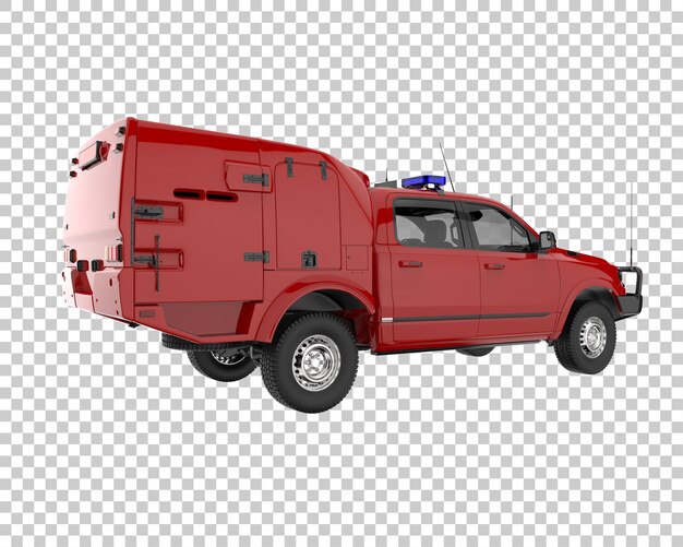 Pickup truck on transparent background. 3d rendering - illustration