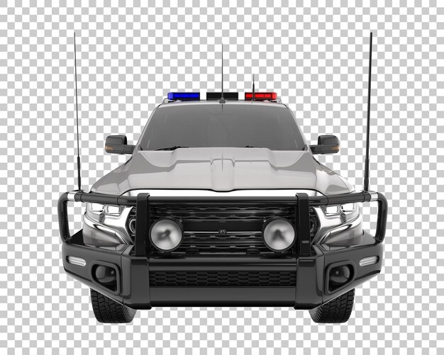 Pickup truck on transparent background. 3d rendering - illustration