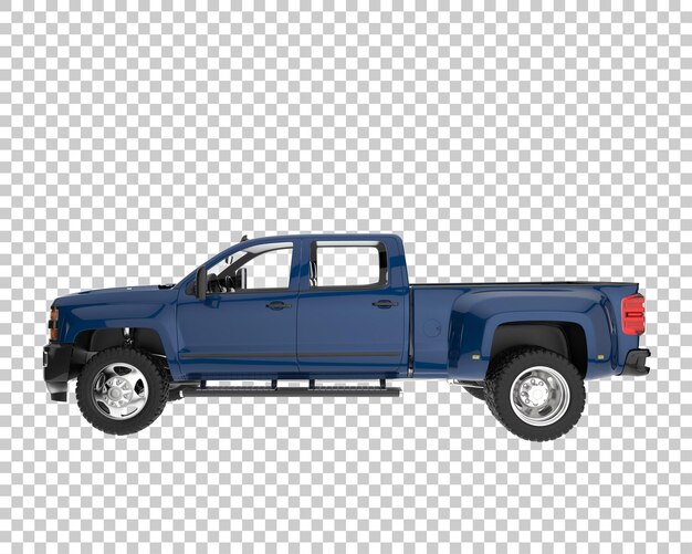 PSD pickup truck on transparent background. 3d rendering - illustration