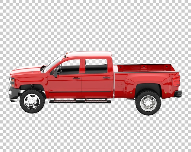 PSD pickup truck on transparent background. 3d rendering - illustration