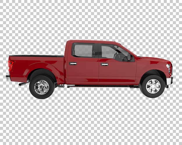 PSD pickup truck on transparent background. 3d rendering - illustration