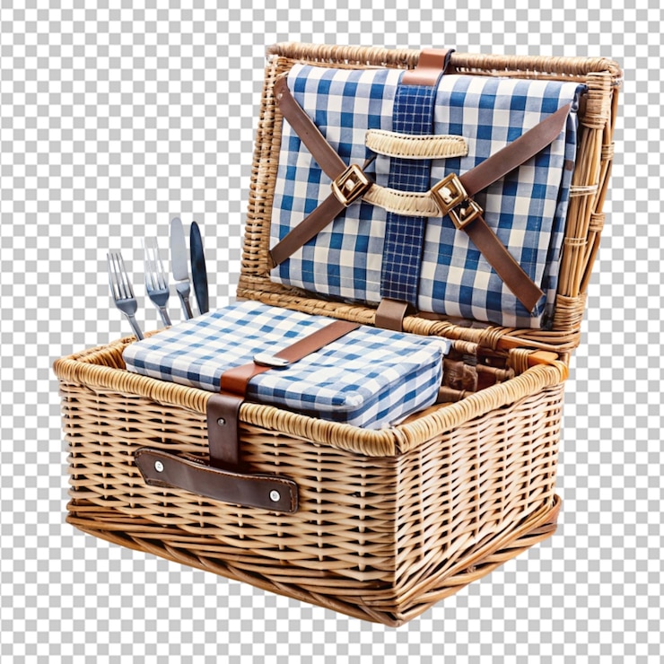 PSD picnic basket on transparent background
