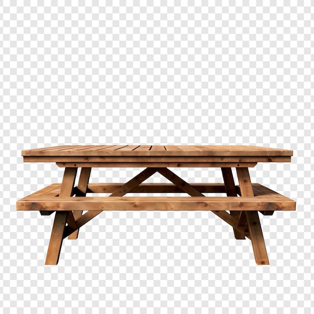 PSD picnic table isolated on transparent background
