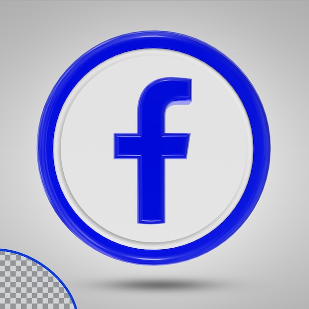 Pictogram facebook 3d-stijl kleur vierkant