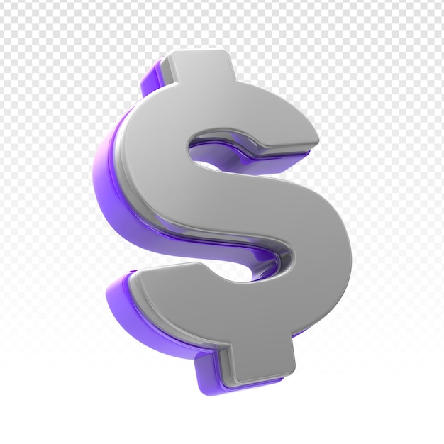 Pictogram geld dollar 3d