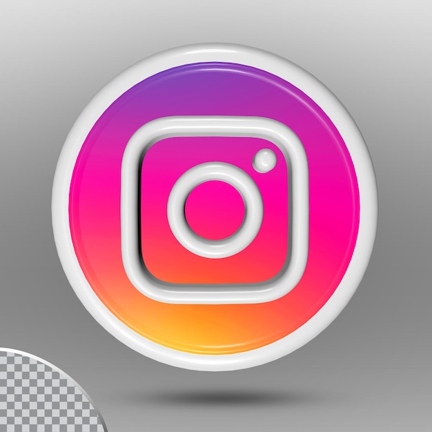 pictogram Instagram 3D vierkant