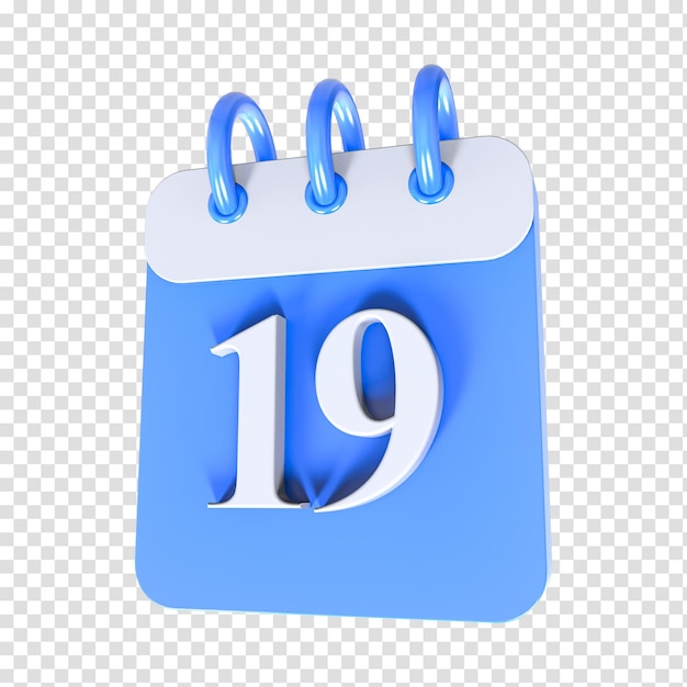 Pictogram kalender nummer 3d-rendering