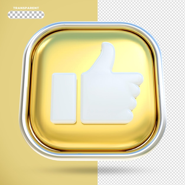 Pictogram likegold 3d facebook