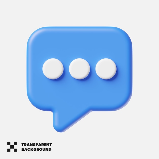 Pictogram Spraakballon Dialoogvenster In 3D Render