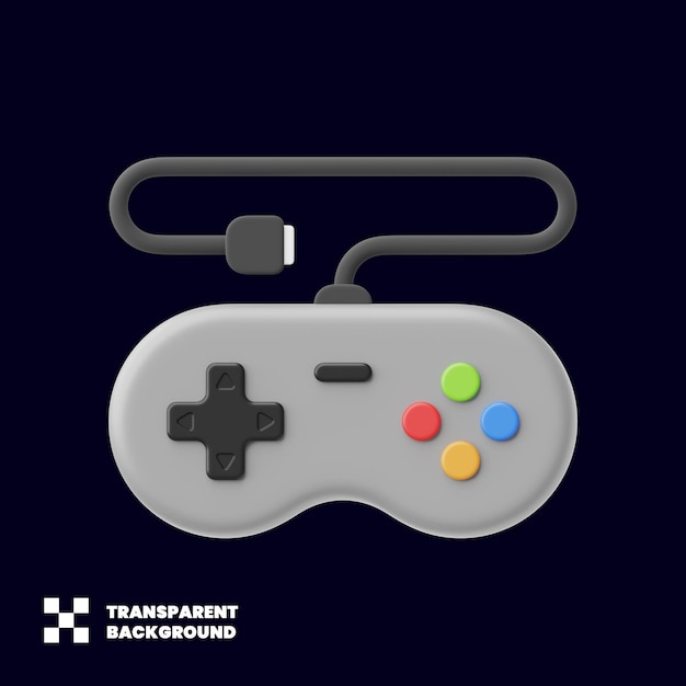 Pictogram videogamecontroller in 3d-weergave