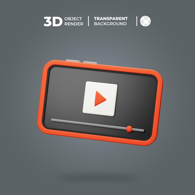 PSD pictogram voor 3d-filmspeler