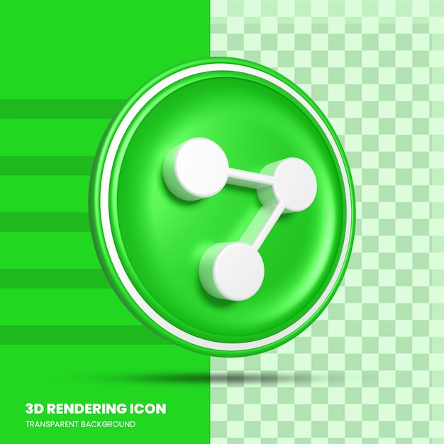 Pictogram voor 3d-rendering delen