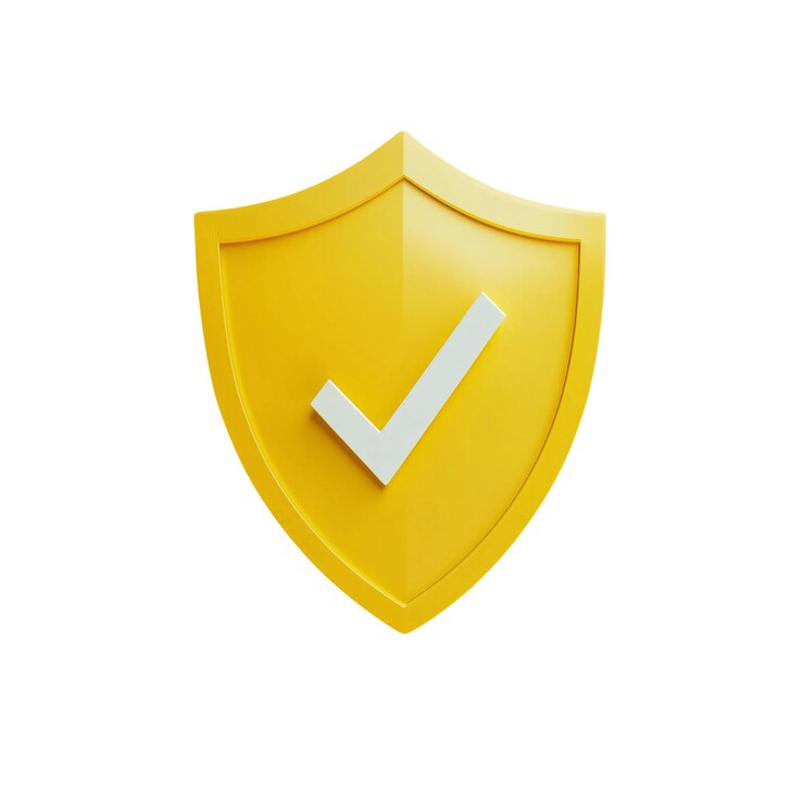 PSD pictogram voor bescherming en veiligheid thema schild met checkmarkpngcliparttransparentflat pictogram