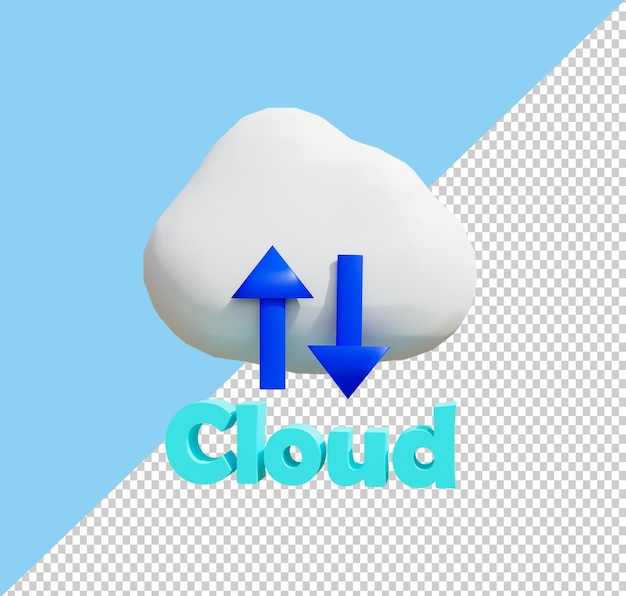 PSD pictogram voor cloudback-up