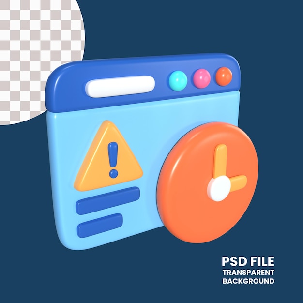 Pictogram voor vertraging in 3D-afbeelding
