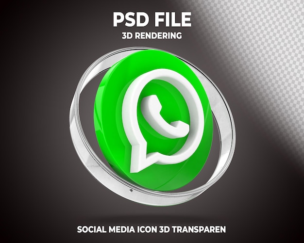 Pictogram whatsapp 3d render concept