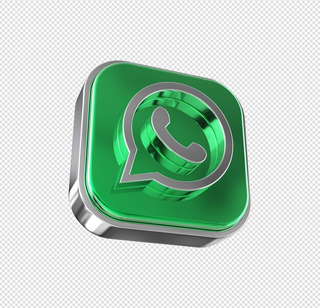 Pictogram whatsapp Sociale media 3D-rendering