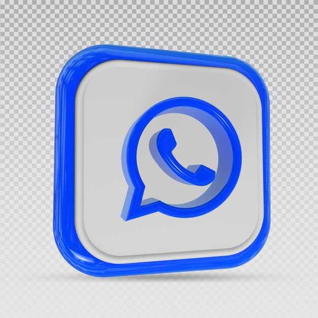 pictogram whatsapp-stijl blauw links logo in modern voor sociale media