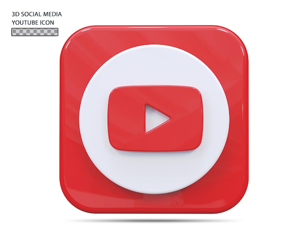 Pictogram Youtube 3d render concept