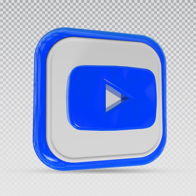 Pictogram youtube-stijl blauw links logo in modern voor sociale media