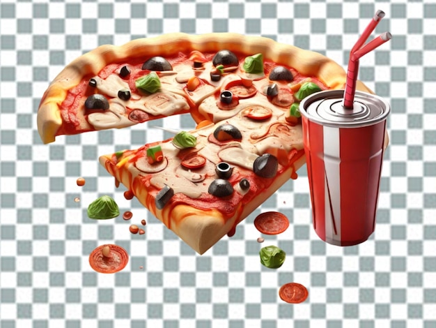 PSD pictou county pizza isolated on transparent background