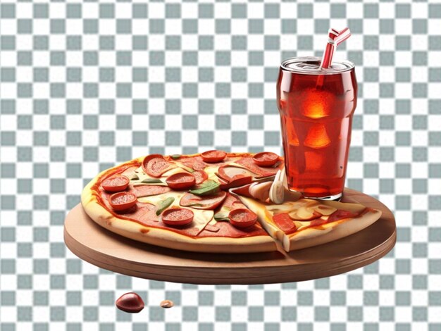 Pictou county pizza isolated on transparent background