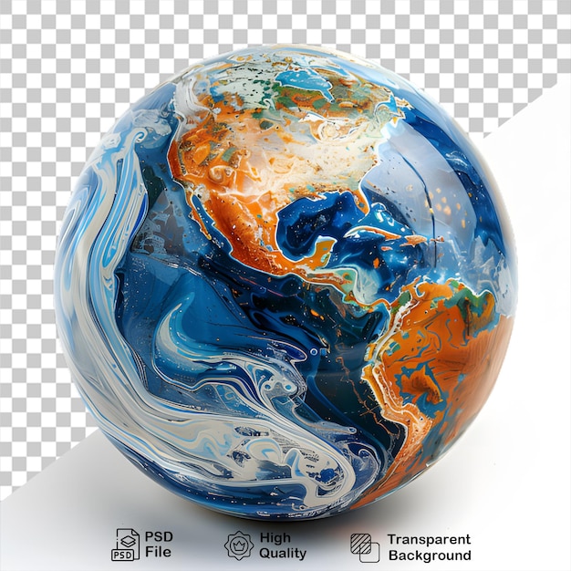PSD un'immagine di una terra 3d con un'immagine png di una terra 3d isolata su uno sfondo trasparente