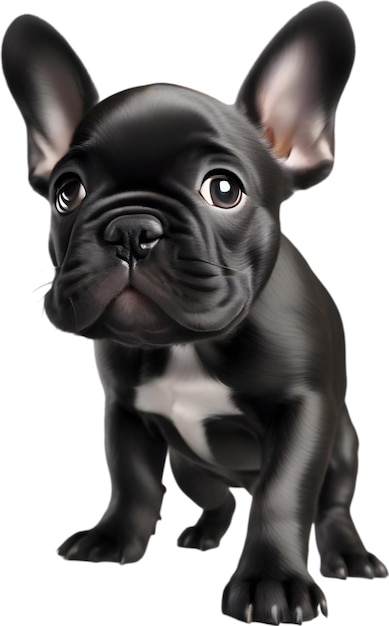 PSD picture of an adorable french bulldog