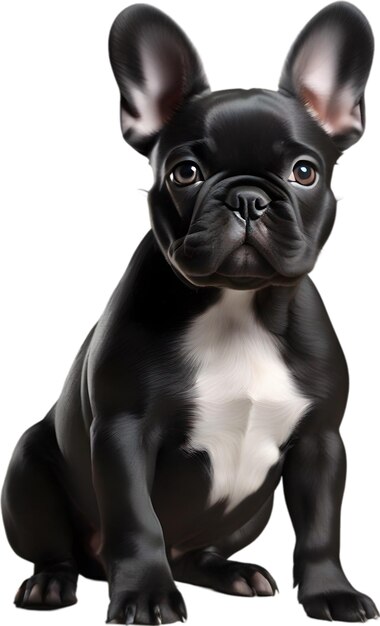 PSD picture of an adorable french bulldog