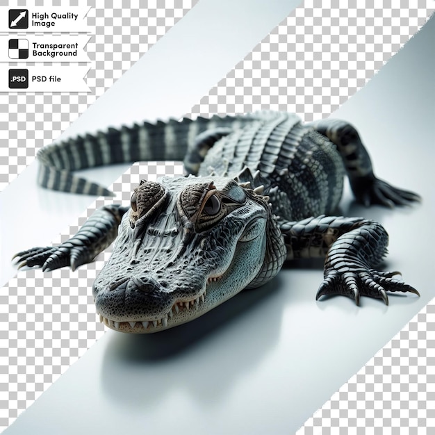 PSD un'immagine di un coccodrillo con una foto di un crocodilo su di esso