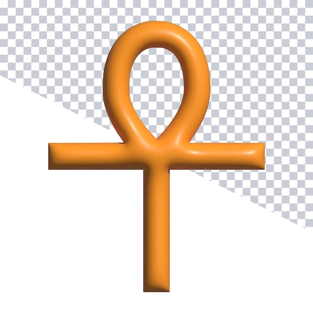 PSD a picture of ankh symbol with a white background.