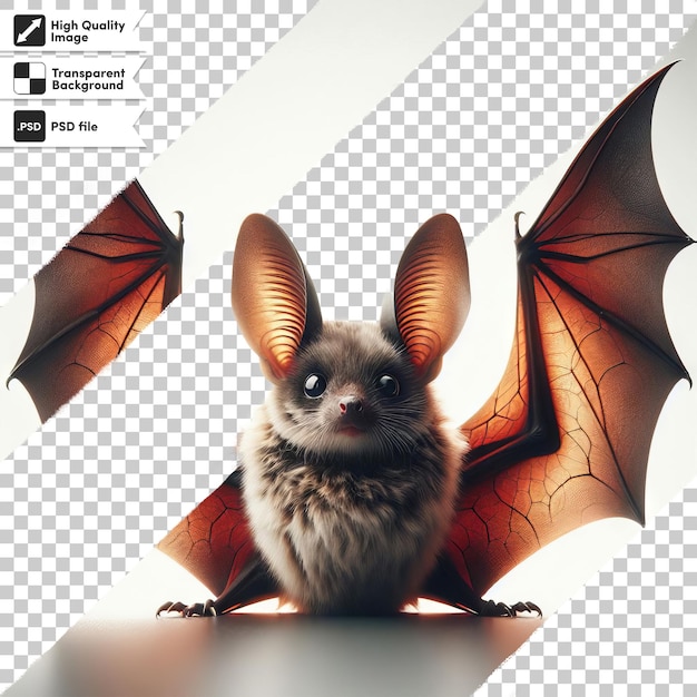 PSD un'immagine di un pipistrello con una foto di un pipestrello su di esso