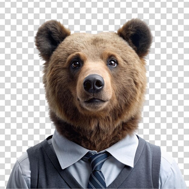 PSD a picture of a bear with transparent background