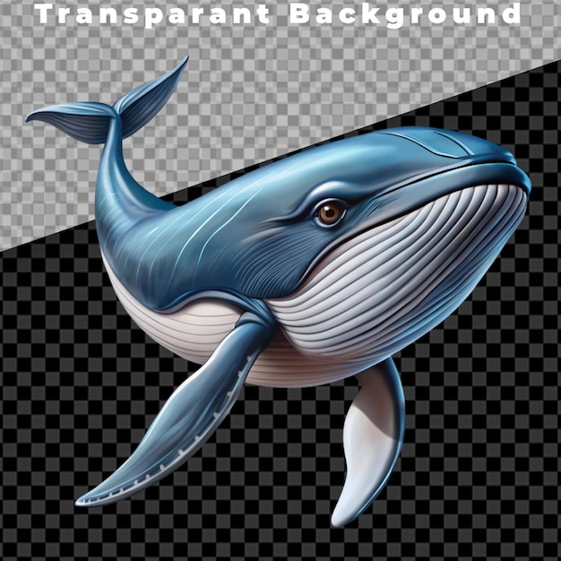 PSD a picture of a blue whale that says a dolphin