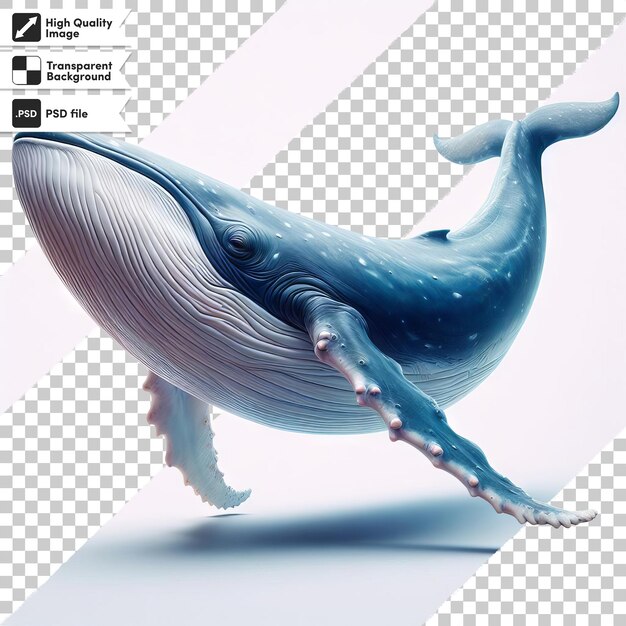 PSD a picture of a blue whale with the word whale on it