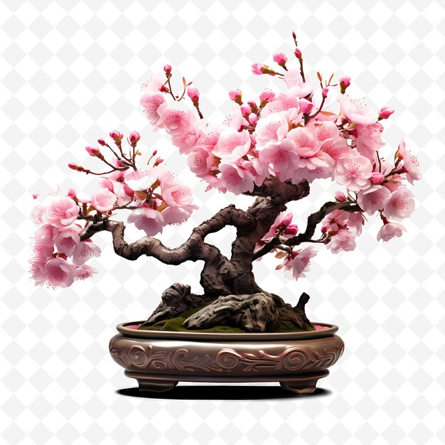 PSD a picture of a bonsai tree with the words cherry blossom on it