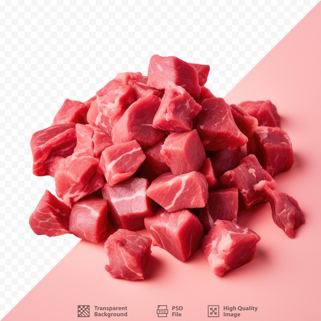 A picture of a bowl of red meat.