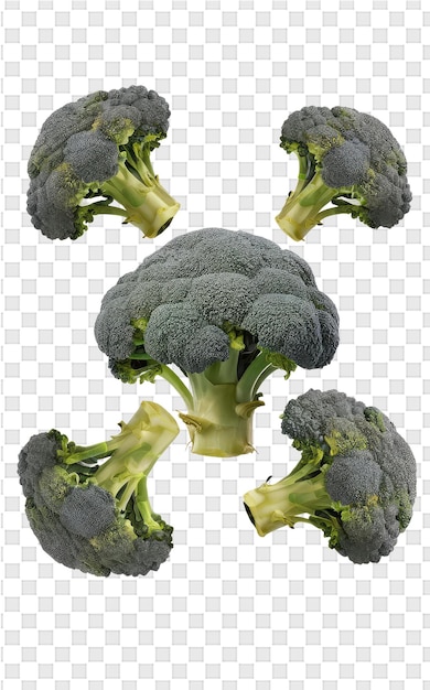 PSD a picture of broccoli on a checkered background