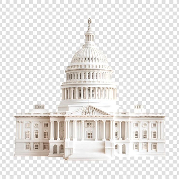 PSD a picture of a capitol building with a white dome