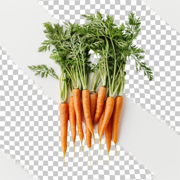 PSD a picture of carrots and celery on a checkered background