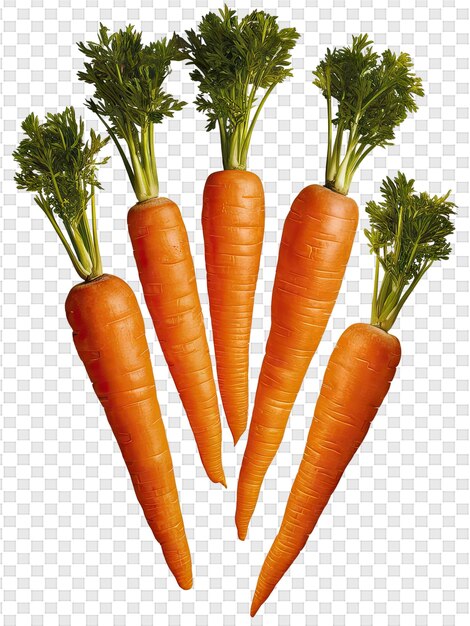 PSD a picture of carrots on a transparent background