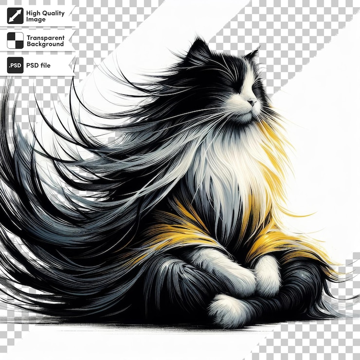 PSD 고양이의 이름을 말하는 고양이 의 그림