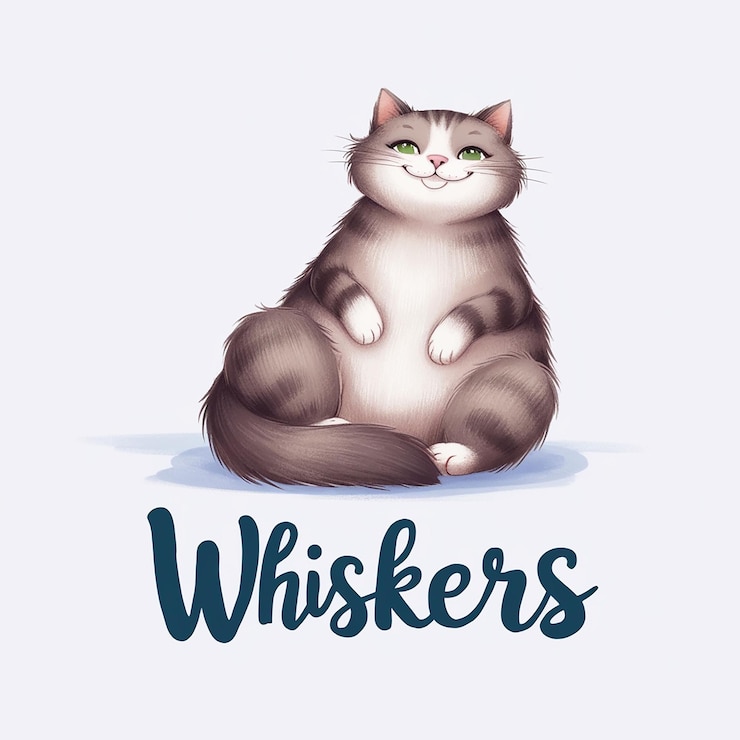 PSD 올해의 해를 말하는 고양이의 그림