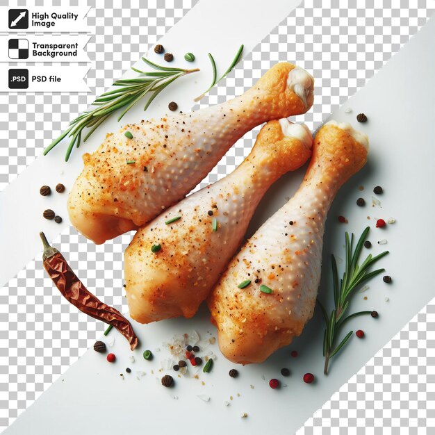 PSD una foto di petto di pollo e carote con un'etichetta che dice pollo