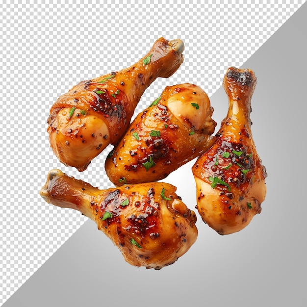 Una foto di pollo e pollo su uno sfondo a scacchi