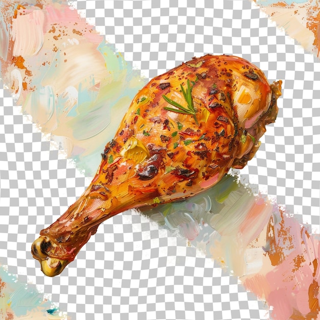 A picture of a chicken with a picture of a pineapple on it