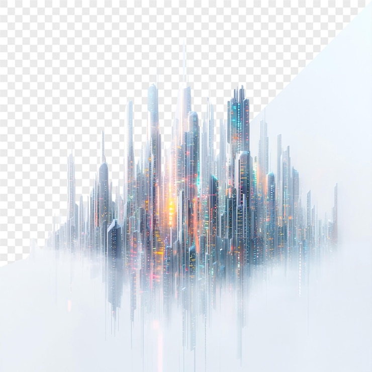 PSD a picture of a city with the word city on it