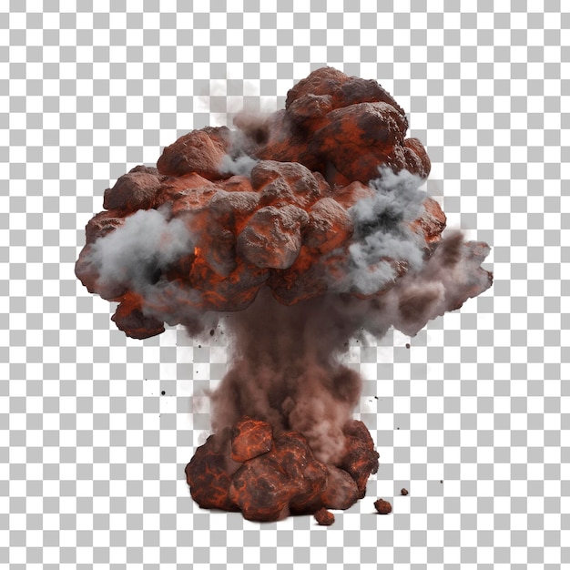 PSD a picture of a cloud of smoke and a mushroom