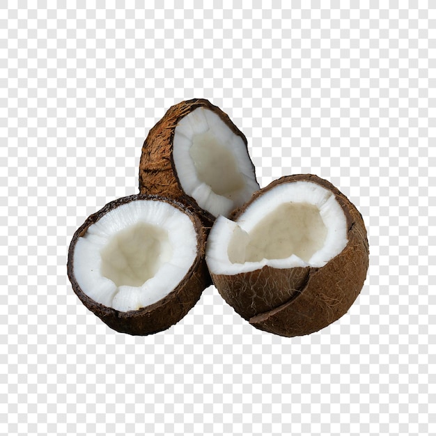 a picture of a coconut with a white background with a transparent background