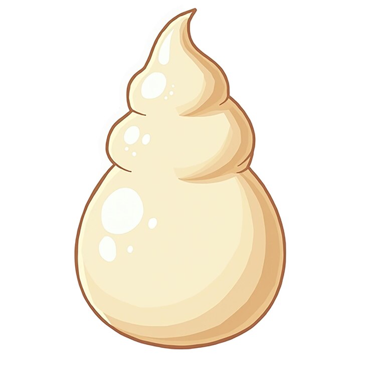 PSD a picture of a cream with a picture of a cream on it